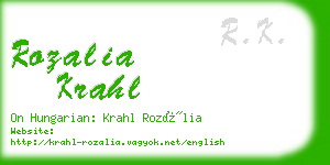 rozalia krahl business card